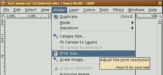 Nonsquare pixels setup - print size setting