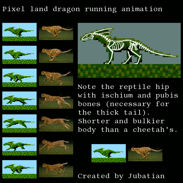 Pixel dragon run sheet creation